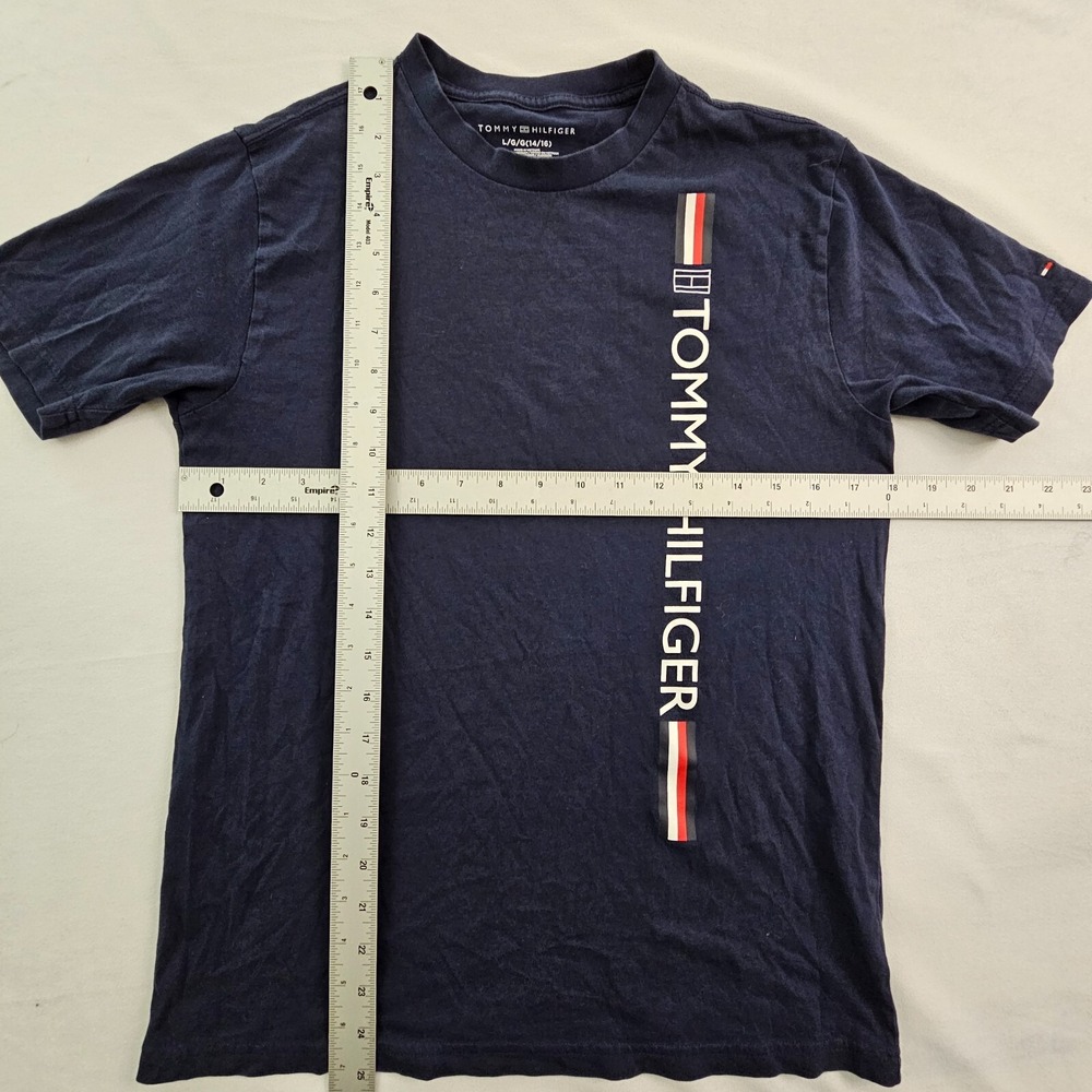 Tommy Hilfiger Blue Short Sleeve Cotton Graphic Print T-Shirt Boys' L - Picture 5 of 7